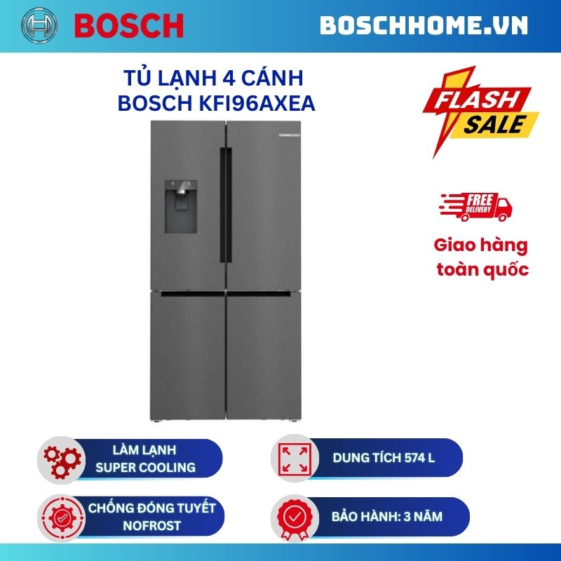 Tủ lạnh 4 cánh 574 lít Bosch KFI96AXEA